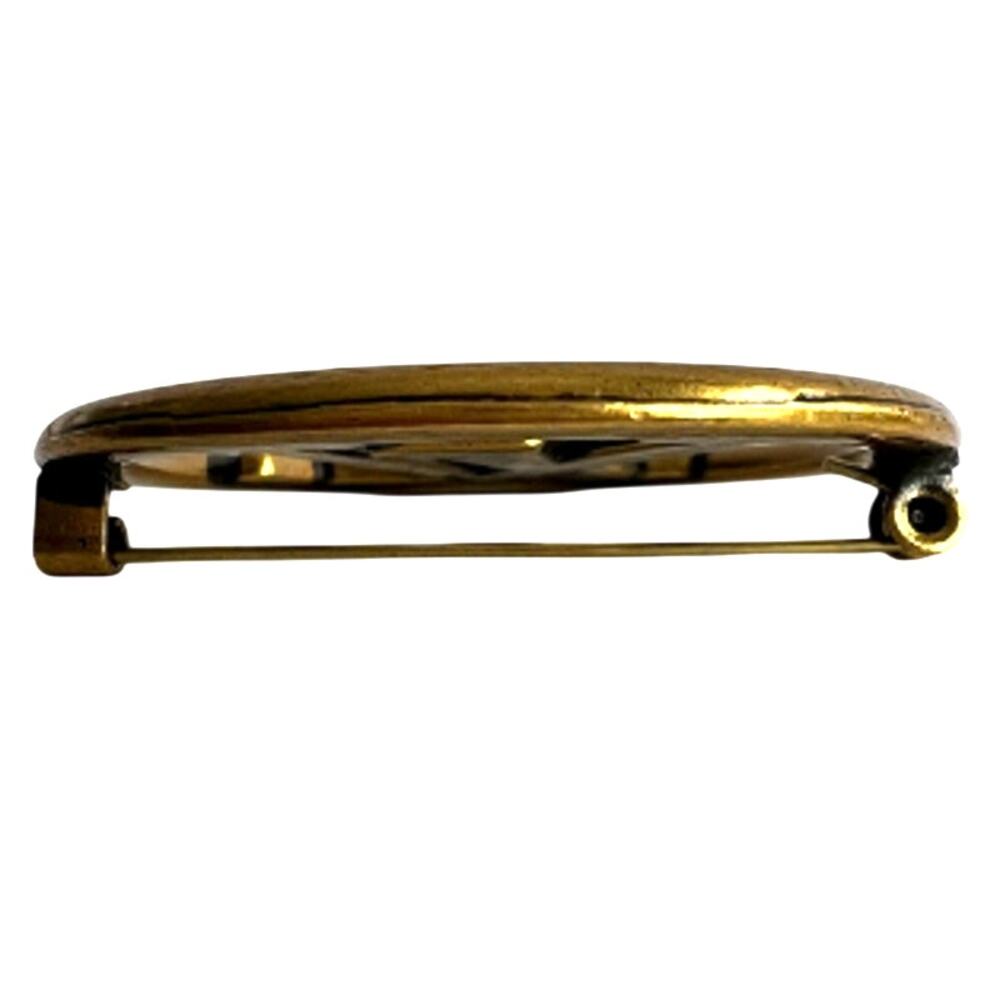 Louis Vuitton Vintage Gold Circle LV Monogram Brooch (LVXX004) - Picture 3 of 6